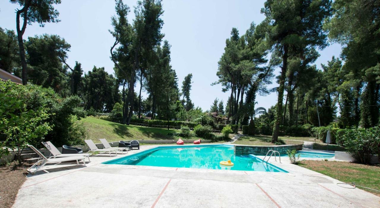 Villa Aurora In Sani With Garden And Pool エクステリア 写真