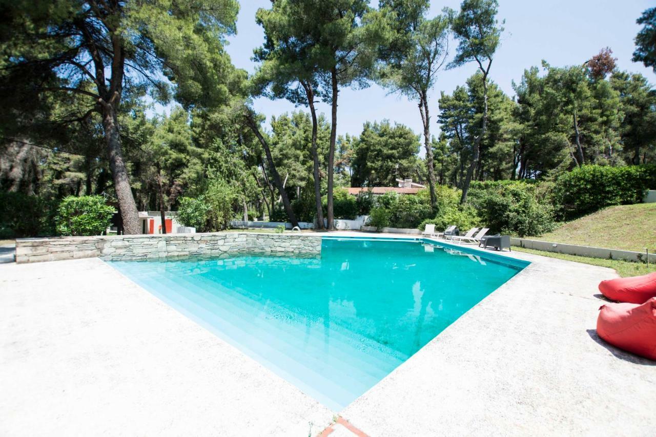 Villa Aurora In Sani With Garden And Pool エクステリア 写真